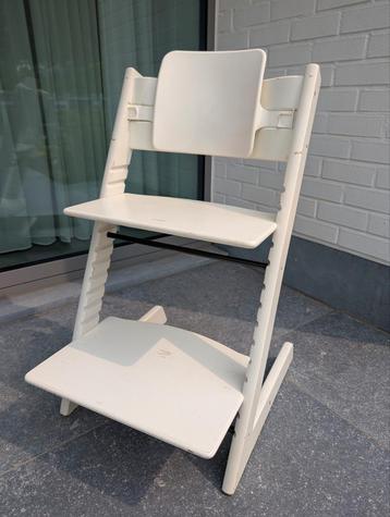Stokke Tripp Trapp Kinderstoel – Wit – Verstelbaar  beschikbaar voor biedingen