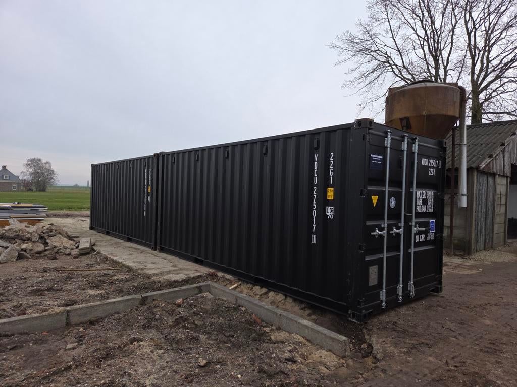 Nieuwe zwarte 20ft containers zeecontainer aanbieding, Bricolage & Construction, Conteneurs, Enlèvement ou Envoi