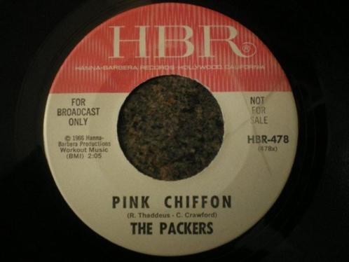 The Packers ‎– Pink Chiffon " Popcorn ", Cd's en Dvd's, Vinyl Singles, Zo goed als nieuw, Single, R&B en Soul, 7 inch, Ophalen of Verzenden
