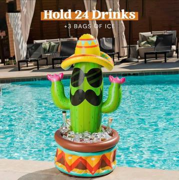 Cactus drink-drank-drankjes koeler cooler! Opblaasbaar 91cm