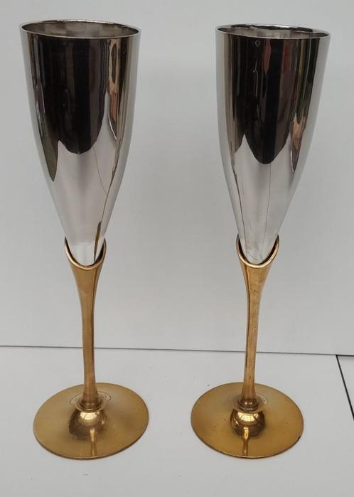2 champagneflûtes CLARIDGE,, Antiek en Kunst, Curiosa en Brocante, Ophalen of Verzenden