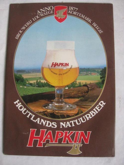 Panneau publicitaire Hapkin / Akila - Bière naturelle., Collections, Marques de bière, Comme neuf, Panneau, Plaque ou Plaquette publicitaire