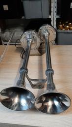 2 toons verchroomde scheepshoorns 12 v, Watersport en Boten, Motorboten en Motorjachten, Ophalen
