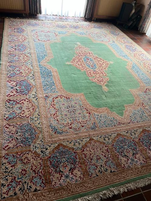 Iraans handgeknoopt kirman tapijt 4,24 op 3,12, Antiek en Kunst, Antiek | Tapijten, Tafelkleden en Textiel, Ophalen