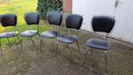 5 Design stoel uit 1950 Kleur Zwart met Chrome met de dunne, Ophalen, Gebruikt, Zwart, Design Stoelen 50 Jaren