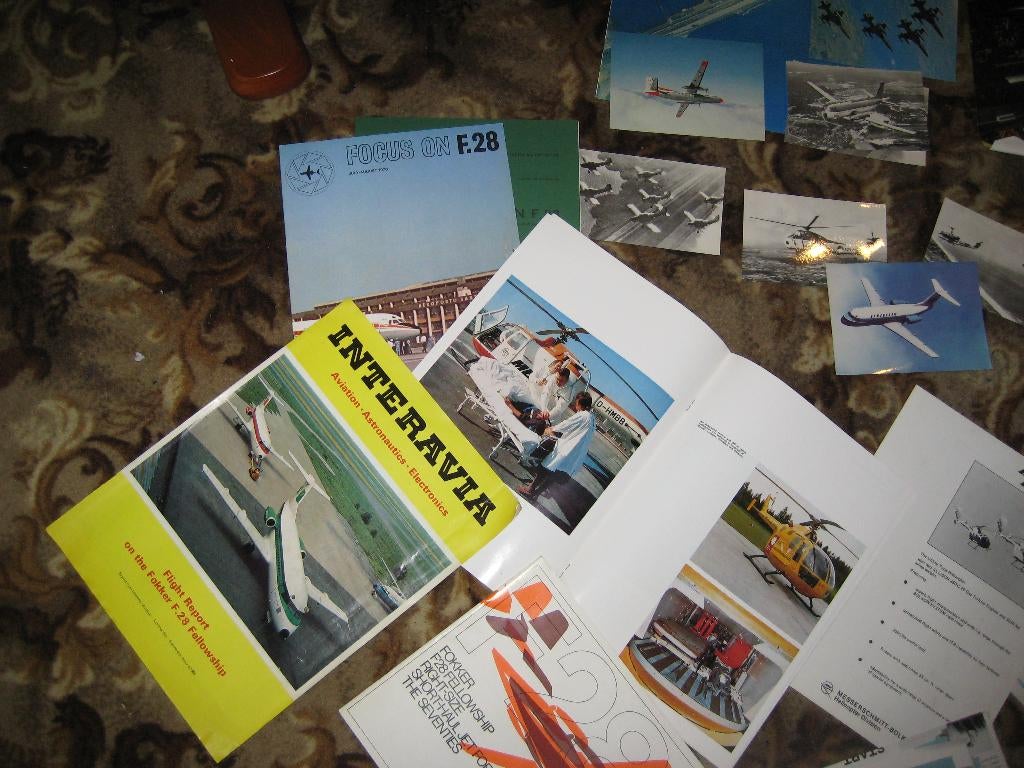 vliegtuig documentatie, Verzamelen, Luchtvaart en Vliegtuigspotten, Gebruikt, Kaart, Foto of Prent, Ophalen of Verzenden
