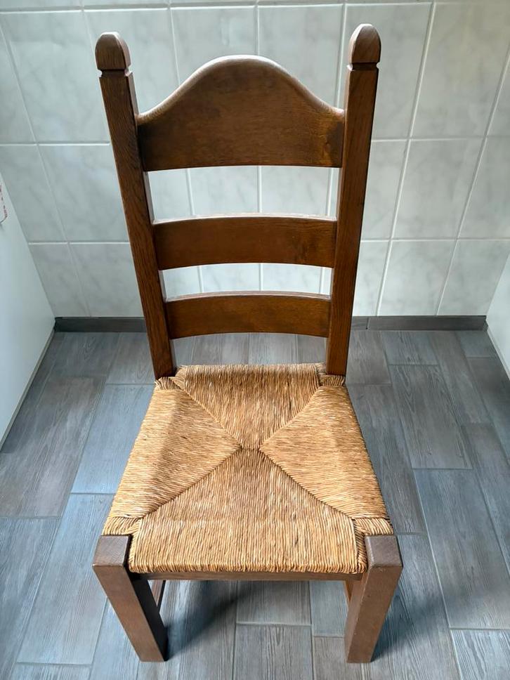 6 of 12 Vol eiken handgemaakte stoelen bieden mag, Antiek en Kunst, Antiek | Meubels | Stoelen en Sofa's, Ophalen