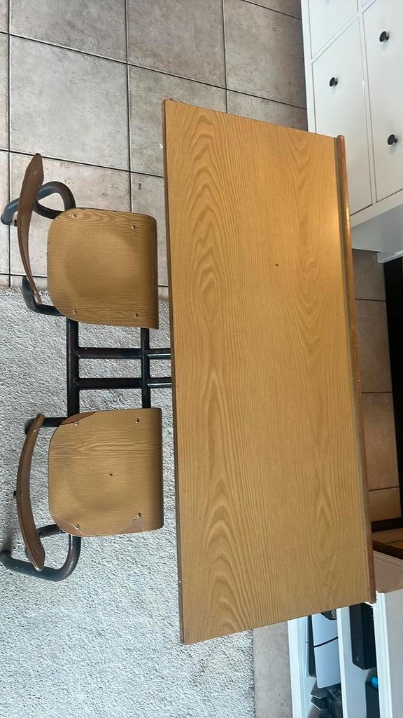 Antieke schoolbank, Antiek en Kunst, Antiek | Meubels | Tafels, Ophalen