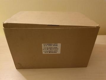 6 nieuwe Leffe bierglazen van 33 cl beschikbaar voor biedingen