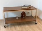 vintage chrome side table, Huis en Inrichting, Tafels | Sidetables, Gebruikt, Ophalen of Verzenden