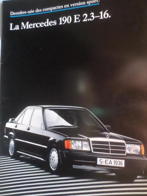 Mercedes 190E 2.3 16v 1984 Brochure - FRANS, Boeken, Auto's | Folders en Tijdschriften, Mercedes, Ophalen of Verzenden