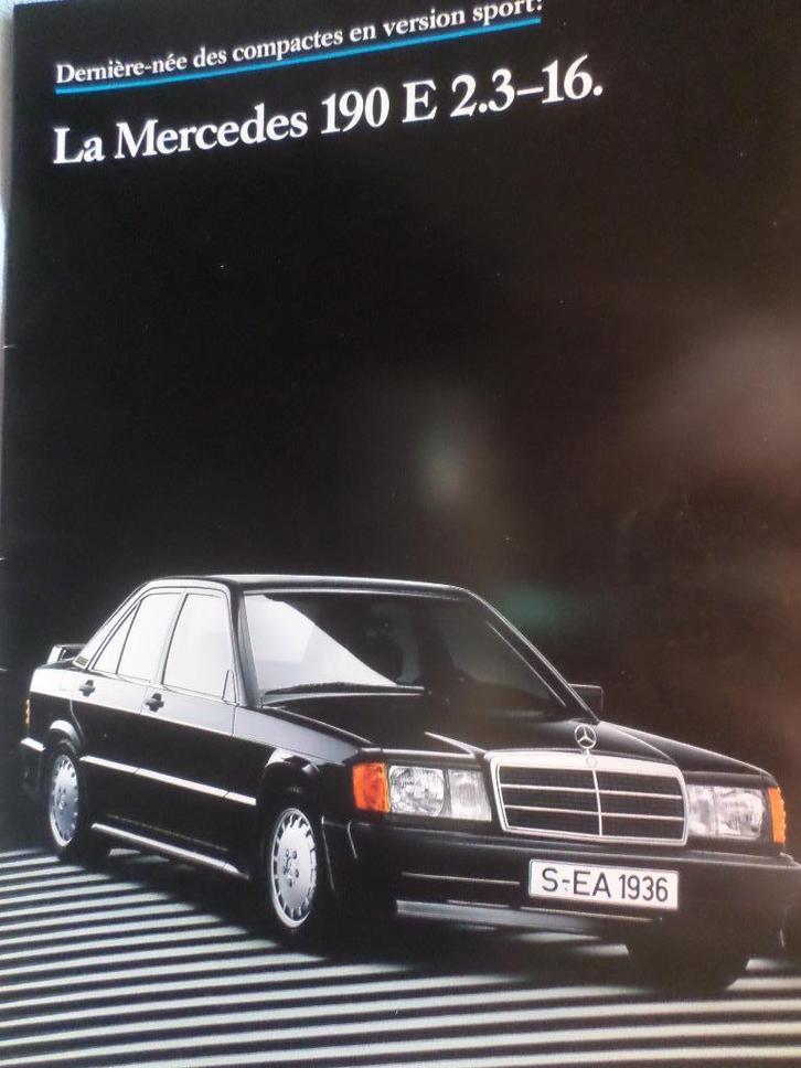 Mercedes 190E 2.3 16v 1984 Brochure - FRANS, Boeken, Auto's | Folders en Tijdschriften, Mercedes, Ophalen of Verzenden