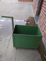 ancien bac /chariot sur 3 roues en métal, Enlèvement