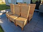 6 rieten stoelen in perfecte staat..doe een bod, Ophalen, Zo goed als nieuw