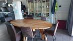 Eettafel + Stoelen, Ophalen, Gebruikt, 100 tot 150 cm, Rustiek & modern