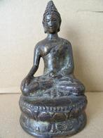 Antiek Boeddhabeeld 1870 antiek bronzen Boeddhabeeld 12cm, Ophalen of Verzenden, Gebruikt