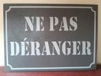 Plaque en métal vintage "Ne pas déranger", Utilisé, Enlèvement ou Envoi