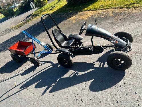 Berg go kart met extra stoel en aanhanger en takelaanhanger, Kinderen en Baby's, Speelgoed | Buiten | Skelters, Zo goed als nieuw