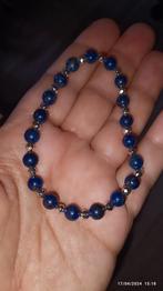 Bracelet élastique avec lapis lazuli, Bijoux, Sacs & Beauté, Bleu, Enlèvement ou Envoi, Élastique, Neuf