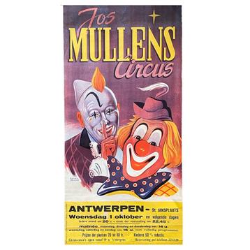 Oude circusaffiche Jos Mullens - Antwerpen
