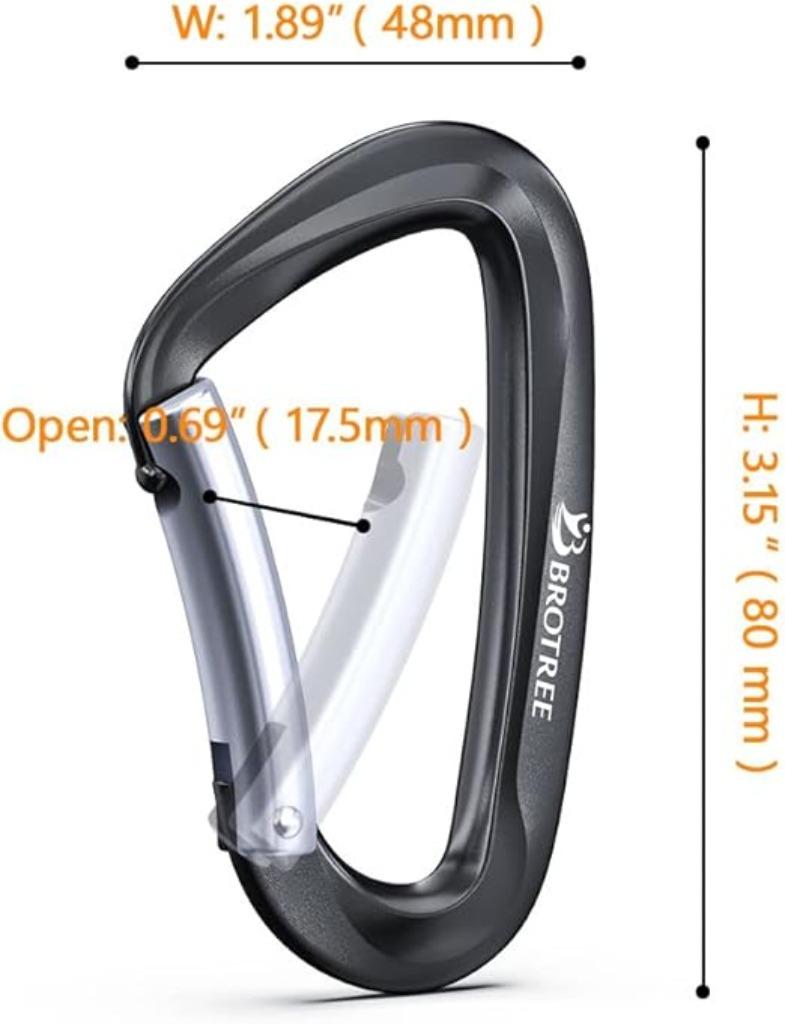 Mousqueton tactique | 8 cm | aluminium | Nouveau, Sports & Fitness, Escalade, Neuf, Brotee, -, Envoi