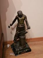 Sculptuur „BLACKSMITH” van O. Ruffony - Brons op marmeren so, Antiek en Kunst, Kunst | Beelden en Houtsnijwerken, Ophalen of Verzenden