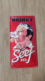 Reclambord metaal Seef bier, Verzamelen, Ophalen, Zo goed als nieuw, Reclamebord, Plaat of Schild, Overige merken