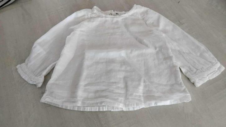 blouse lange mouwen La Redoute maat 74, Kinderen en Baby's, Babykleding | Maat 74, Zo goed als nieuw, Meisje, Shirtje of Longsleeve