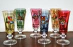 Zes vintage glazen S. Marino, 13 cm, Ophalen of Verzenden, Nieuw, Overige typen