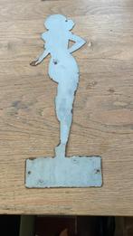 Oude Veedol reclame Pin-Up !, Ophalen of Verzenden, Gebruikt, Reclamebord