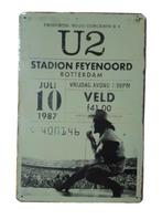Metalen rusty-old vintage look wandplaat U2 Rotterdam, Verzamelen, Nieuw, Ophalen of Verzenden