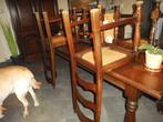 tafel met 4 stoelen, Maison & Meubles, Tables | Tables à manger, Rectangulaire, Autres essences de bois, Enlèvement, Utilisé