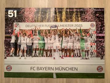 Dubbelposter Bayern München landskampioen 2025 beschikbaar voor biedingen