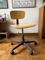 Vintage industriële tekenstoel, Huis en Inrichting, Ophalen, Gebruikt, Beige, Bureaustoel