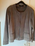 Suede jas, Kleding | Dames, Ophalen, Bruin, Maat 46/48 (XL) of groter, Zo goed als nieuw
