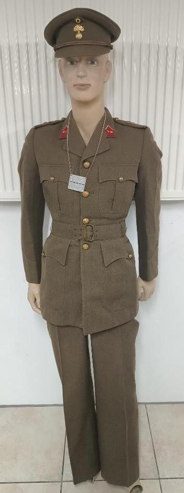 ABL servicedress + kepie en trench coat luitenant MP, Enlèvement ou Envoi, Armée de terre, Vêtements ou Chaussures