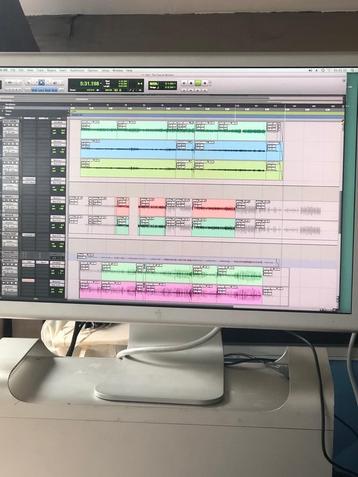 Recording Setup -Mac + Protools HD8 - Logic + 2 screen