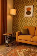 Vintage smeedijzeren bijzettafel / tijdschriftenhouder, Ophalen, Zo goed als nieuw, Hout