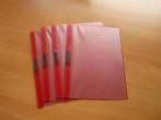 Set van 4 rode transparante A4 mapjes map van Rex, Diversen, Ophalen of Verzenden