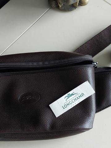 Longchamp Bruine leren tas als nieuw beschikbaar voor biedingen