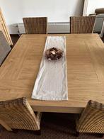 Salontafel met 6 stoelen, Huis en Inrichting, Tafels | Salontafels, 100 tot 150 cm, 100 tot 150 cm, Gebruikt, Overige houtsoorten