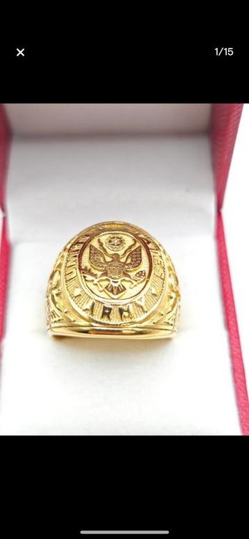 Army ring goud vergoten 24k beschikbaar voor biedingen