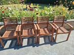4 houten teak stoelen, Ophalen