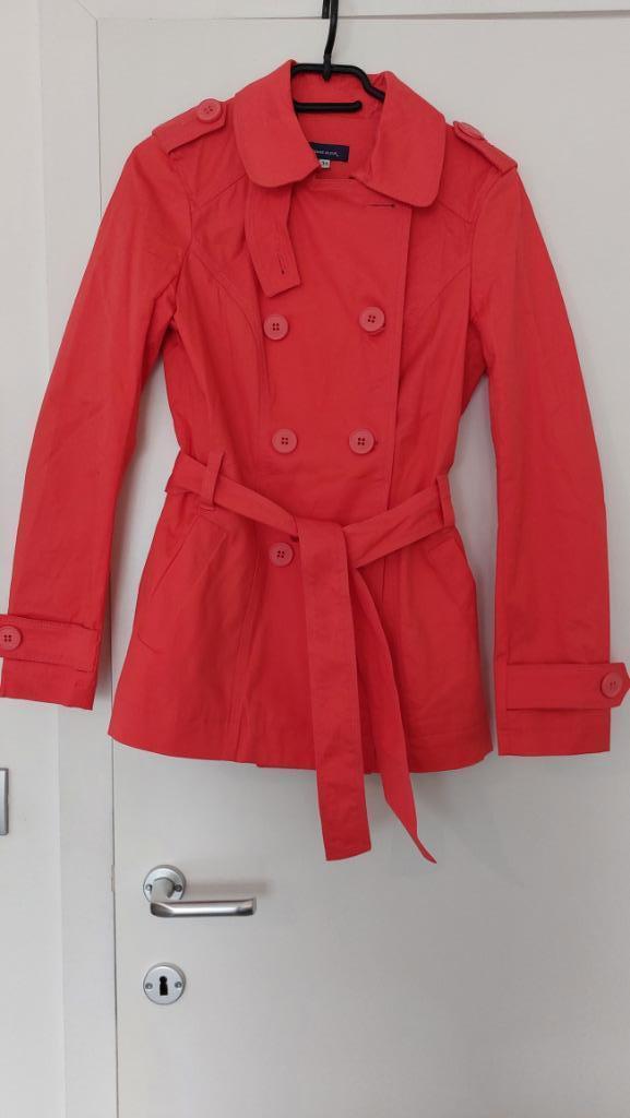 Nieuwe oranje-rode (koraal) trenchcoat Terre Bleue, Kleding | Dames, Jassen | Zomer, Nieuw, Maat 34 (XS) of kleiner, Oranje, Ophalen of Verzenden