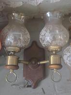Vintage wandlamp, Ophalen, Gebruikt, Glas