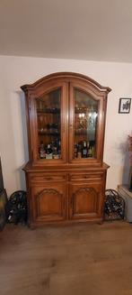 Barmeubel Franse eik, verlichting in bovenkast., Huis en Inrichting, Ophalen
