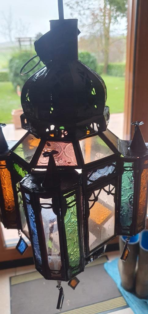 Mooie Marokkaanse hanglamp, Huis en Inrichting, Lampen | Hanglampen, Glas, Ophalen
