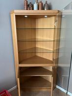 Mooie hoekkast uit vol hout te koop, Ophalen, Zo goed als nieuw, Glas