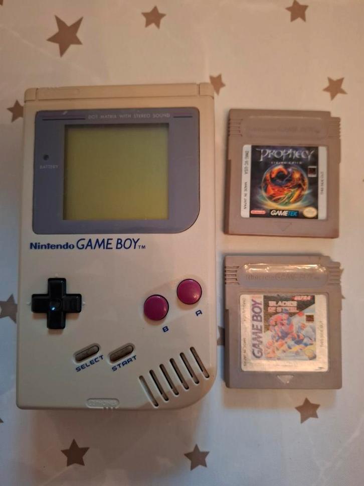 Gameboy + 2 spellen!, Games en Spelcomputers, Spelcomputers | Nintendo Game Boy, Zo goed als nieuw, Game Boy Classic, Met games