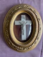 Kruis onder glas met omranding, Antiek en Kunst, Antiek | Religieuze voorwerpen, Ophalen